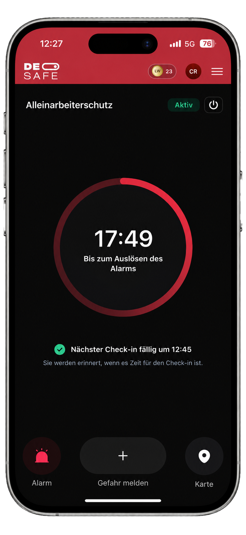 DESafe App Mockup